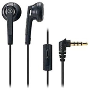 【中古】 audio technica オーディオテクニカ イヤホン スマートフォン用 ブラック ATH-C505iS