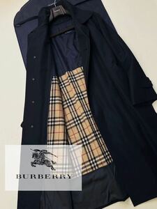 d10シルクカシミヤ!! 定価24万●超美品BURBERRY LONDON●【コートカバー付属】ステンカラーコート バーバリーコート メンズ 三陽商会　175