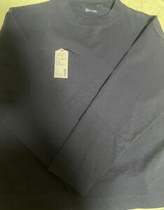 無印 クルーネック長袖Tシャツ 綿天竺 紺色 navy サイズ S M muji 無印良品