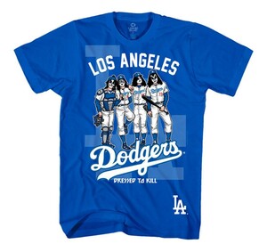 KISS★キッス- Dodgers/ Tシャツ XL 公式 ★大谷翔平★ロサンゼルス★ドジャース★ジーン・シモンズ 75th★MLB★メジャーリーグ★MVP★WBC