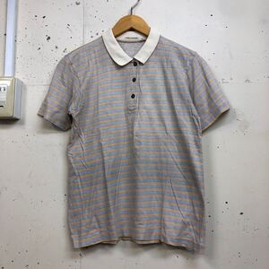 80s 80年代 COMMEdesGARCONS コムデギャルソン ボーダー 半袖 ポロシャツ ベージュ 