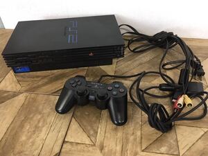 N 家電17】SONY ソニー PS2 プレイステーション2 SCPH-30000 コントローラー/電源ケーブル/三色ケーブル付き ゲーム 通電確認済み 現状