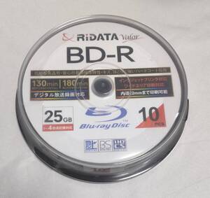 送料無料●RiDATA BD-R ブルーレイディスク10枚（スピンドルケース入り）●