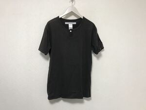 本物イールプロダクツEELProductsコットンヘンリーネック半袖TシャツメンズアメカジサーフミリタリービジネスL黒ブラックアメリカ製