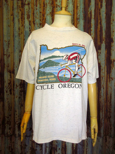 ビンテージ90’s●CYCLE OREGONコットンプリントTシャツsize XL●240720k3-m-tsh-ot 1990sサイクルオレゴン自転車