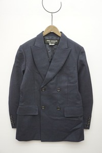 美品正規 20AW JUNYA WATANABE CDG ジュンヤワタナ ベコムデギャルソン ダブルテーラード ジャケット ブレザー JF-010 紺 XS 本物 630N▲