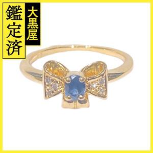 JEWELRY　ジュエリー　リング　K18　ダイヤモンド　サファイア　D0.23　約2.9g　8号　2145000227953【208】