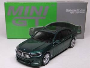 MINI GT★BMW Alpina B7 xDrive アルピナグリーンメタリック MGT00498-R 7シリーズ Alpina Blue Metallic 1/64 TSM