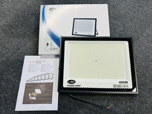 【30日間保証付き 】超高光度 LED投光器 400W 2個セット 広角120° 昼光色6000K 44000LM IP65 作業灯 駐車場灯 防水 屋外