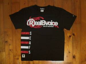 ☆リアルビーボイス【RealBvoice】両面プリント半袖Tシャツ コットンＴシャツ S 黒 ブラック