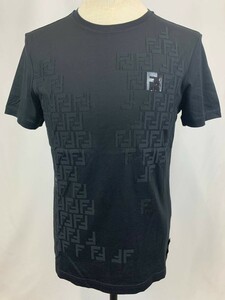 ◆美品◆FENDI フェンディ ズッカ柄スパンコールTシャツ M ブラック トップス モンスター 半袖 ズッカ 正規品 67