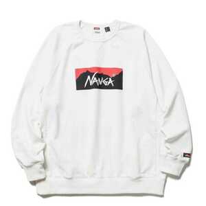 ナンガ エコハイブリッドボックスロゴスウェットシャツ(メンズ) M ホワイト #N1BLWHF5-WHT ECO HYBRID BOX LOGO SWEATSHIRT NANGA 未使用