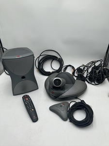 t0394 Polycom ポリコム VSX7000 テレビ会議システム リモコン付 おまけ 映像ケーブル LANケーブル