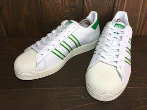 ★adidas アディダス SUPER STAR スーパースター 白×オフホワイト×緑 2020年製 27.0cm 未使用 検 スタンスミス スニーカー