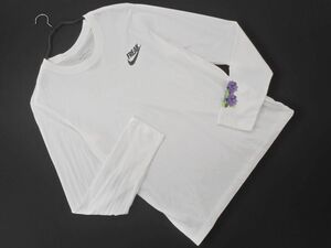 ネコポスOK NIKE ナイキ バスケットボール ヤニス GA フリーク プレミアム ロゴ プリント 長袖 Tシャツ sizeM/白 ■◇ ☆ ecc9 メンズ