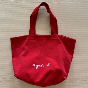 【agnes b.】アニエスベー トートバッグ コットン Red レッド 赤 MCF-17 agnes b.Voyage WOMEN キャンバス地