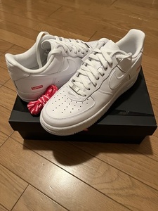 未使用品 ナイキ NIKE シュプリーム SUPREME エアフォース1 AIR FORCE 1 LOW SP 28cm US10 白 ホワイト CU9225 100 黒タグ付き 正規品