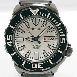 【１円スタート！！】セイコー SEIKO SZEN006 7S26-03G0 ダイバーズ スキューバ DIVER SCUVA メンズ 腕時計 ホワイト文字盤 ④