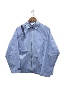 JieDa◆22S/RIPSTOP HOLE ZIP SHIRT/1/コットン/BLU/ストライプ/JIE-22S-SH02-A