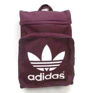 s■アディダス/adidas ビッグロゴプリント リュック/デイパックBAG■エンジ系/兼用/64【中古】