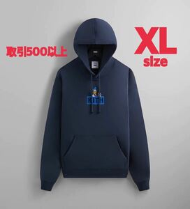 Disney Kith Mickey & Friends Donald Duck Classic Logo Hoodie XLサイズ キス ディズニー ミッキー ドナルドダック フーディー パーカー