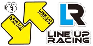 LINE UP RACING(ラインナップレーシング） TOW（トウ)ステッカーシート（蛍光イエロー）