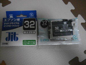 未使用　エプソン用　リサイクルインクカートリッジ　32（ブラック）　ＩＣＢＫ32　2個セット