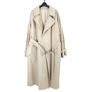 blurhms 定価107,800円 22SS Gabardine Double Belt Trench Coat ギャバジンダブルベルトトレンチコート 3 BHS22S001 ブラームス