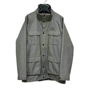 L.L.Bean エルエルビーン OMCS2A フリース付き マウンテンパーカー ジャケット L グレー系 メンズ アウトドア 古着 24-1029