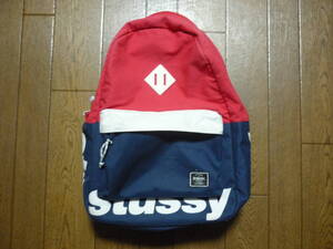 STUSSY X HERSCHEL　ステューシー　リュックサック　ロゴ　トリコロール