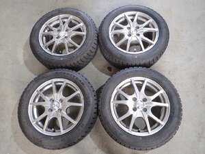 YS14036【送料無料185/60R15】インサイト グレイス フィット シャトル 等 中古スタッドレスセット★15×6J 100/4H ET53★