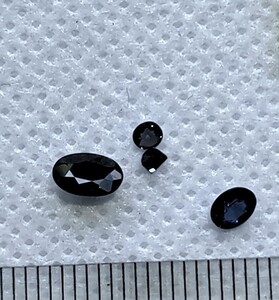 サファイア色々外し石セット綺麗カット石おまとめ 1.65ct 天然石ルース☆ 9　小カケ・キズありも パワーストーンの自分在庫その他同梱可能