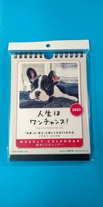 人生はワンチャンス！2025年週めくり卓上/壁掛けカレンダー