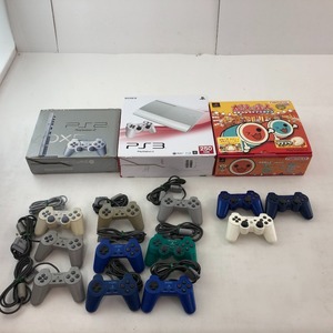 02w10062★1円~ レトロゲーム機本体 コントローラー まとめ売り PS3、PS2、太鼓の達人、他 ゲームハード 中古品