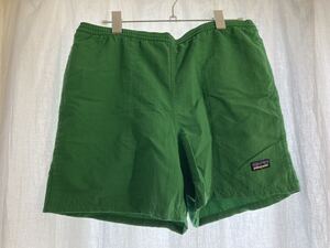 中古 廃盤 メンズXS patagonia baggies shorts 5インチ dil green パタゴニア バギーズ ショーツ ロング グリーン 緑 fun hog