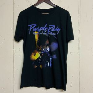 PRINCEプリンス　パープルレインバンドTシャツロックT古着メンズL