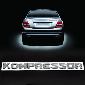 メルセデス ベンツ 汎用品　コンプレッサー　エンブレム KOMPRESSOR リア CL55 S55 SLK 200 SLK230 C180 C200 C230 CLC180 CLC200 CLC230