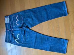 エヴィス EVISU インディゴ　朱耳 LOT.2000 白色　ピンク　かもめ ステッチ　デニム パンツ ジーパン ジーンズ 31 即決