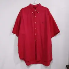 Ralph Lauren 半袖ボタンダウンシャツ 赤メンズ2XL BLAIRE