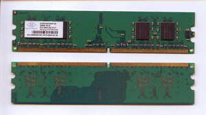 【NANYA】DDR2-256MB PC2-3200U-333＝240pin（２枚組） 