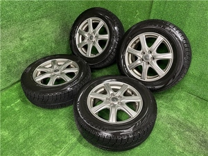 ウィッシュ等に MiLLOUS RE 15×6J OFF43 PCD100 5H BRIDGESTONE BLIZZAK VRX 195/65R15 売切!!