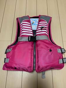 救命胴衣　ライフジャケット ジュニアフローティングベスト FINE JAPAN ピンク　Ｌサイズ 　海　川遊び 水遊びに 