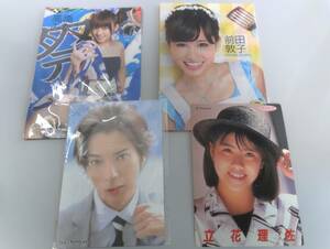 AKB48 選抜メンバークリアファイル12枚 オフィシャルカレンダー2011年特典より／松本潤、立花理佐 両面下敷き・各1枚 A4 文房具 未使用古品