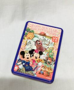 ◇東京ディズニーリゾート◇2019年お正月限定 ミッキー ミニー ドナルド チップ＆デール お菓子の空き缶 長方形/小物入れ 