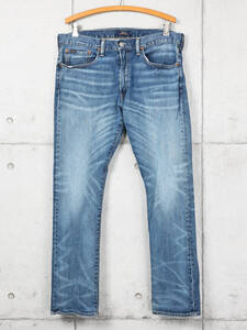 Poloラルフローレン◆VARICK SLIM STRAIGHT ストレッチジーンズ◆ブルー◆W34