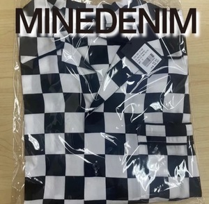 ☆新品未使用☆　定価30800円【MINEDENIM】CU.Denim Checker flag S/S Open Collar SH　半袖　シャツ　チェック　サイズ3　木村拓哉　