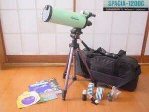 ★Kenko ケンコー SPACIA-1200C CASSEGRAN D=100mm f=1200mm カセグレン天体望遠鏡 三脚 バッグ付 スペーシア