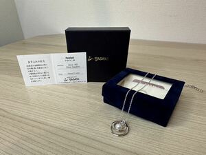 ♪ 美品　田崎真珠　TASAKI アコヤ真珠 7mm SV925 White Sapphire 箱付