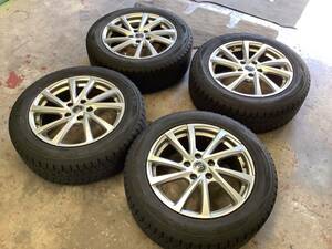 CH-R 美品ガリ傷なし17インチアルミ　17x7J インセット50 PCD114.3 ダンロップスタッドレス　215/60R17 4本セット