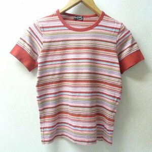 ◆MARGARET HOWELL MHL マーガレットハウエル ボーダー ジャガード Tシャツ マルチ サイズⅡ